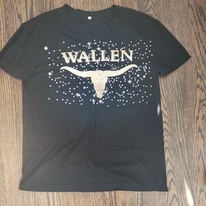 Black T-Shirt with Gold Longhorn Design 4for$15
